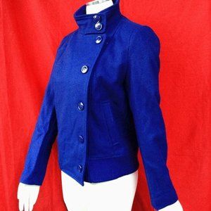 New attention women 60% wool blend blue bomber jacket size--S, M, L, XL